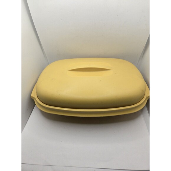 VINTAGE TUPPERWARE STEAMER HARVEST GOLD VEGETABLE RICE STEAMER 3 Piece Set - Picture 2 of 4